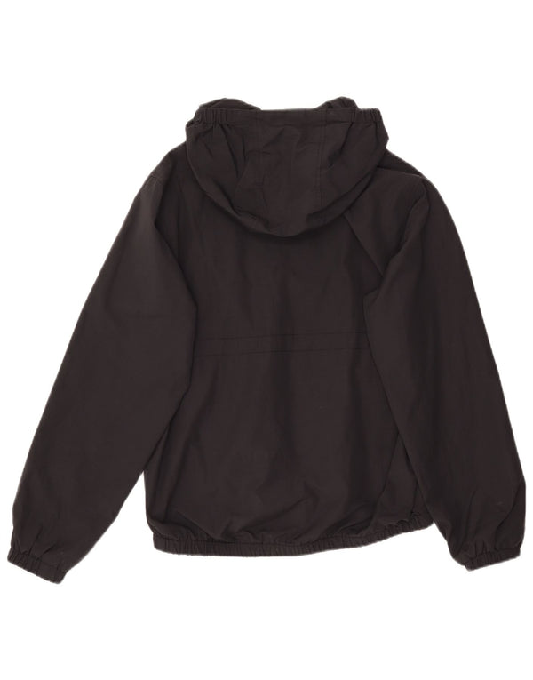 LYLE & SCOTT Boys Hooded Bomber Jacket 14-15 Years Black Cotton