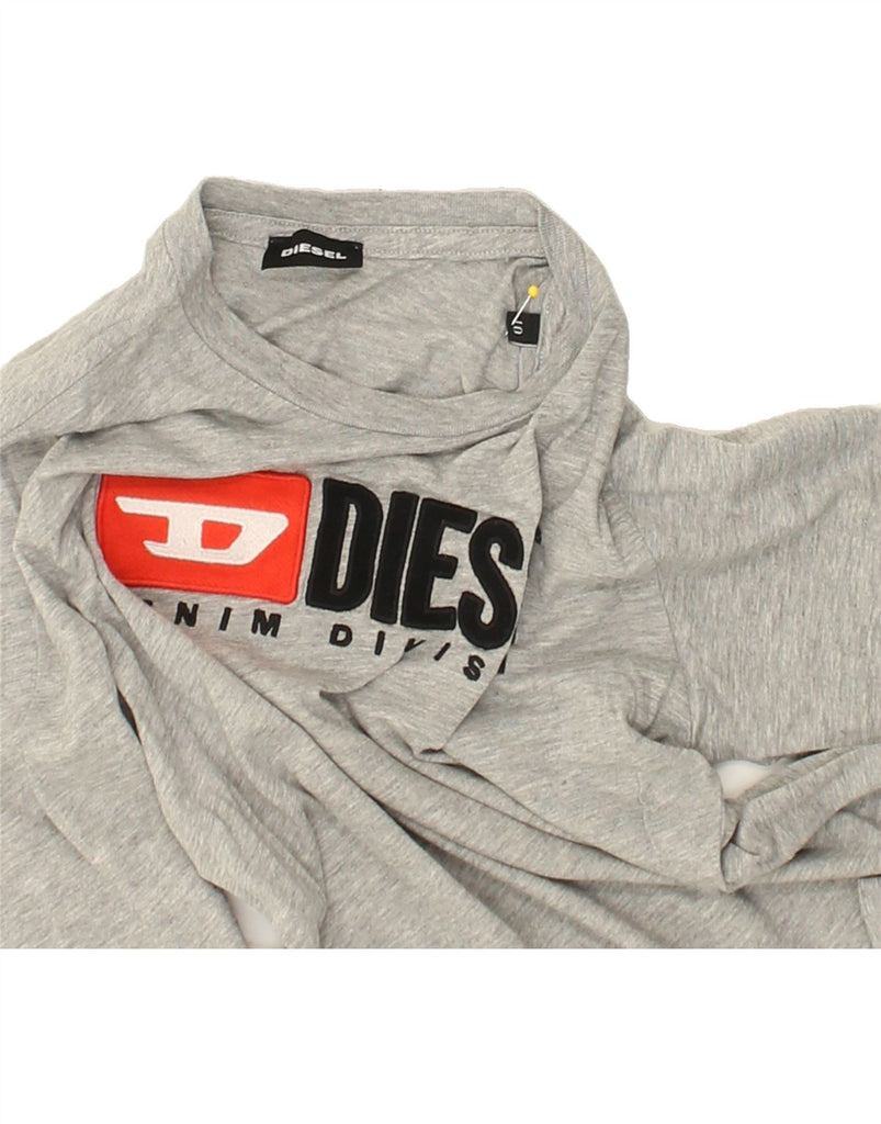 DIESEL Boys Graphic Top Long Sleeve 9-10 Years Grey Cotton | Vintage Diesel | Thrift | Second-Hand Diesel | Used Clothing | Messina Hembry 