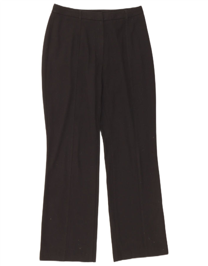 Marks & Spencer Womens Bootcut Casual Trousers UK 12 Medium W30 L30 Black