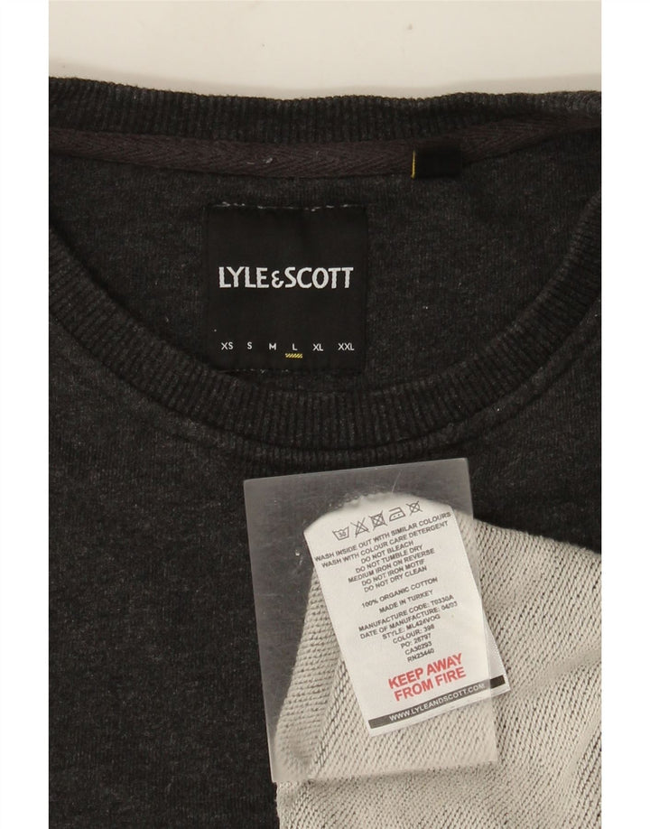 Lyle & Scott Mens Sweatshirt Jumper Large Grey Cotton