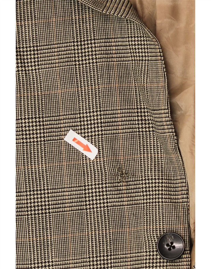Polo Ralph Lauren Mens 2 Button Blazer Jacket UK 44 2XL Beige Houndstooth