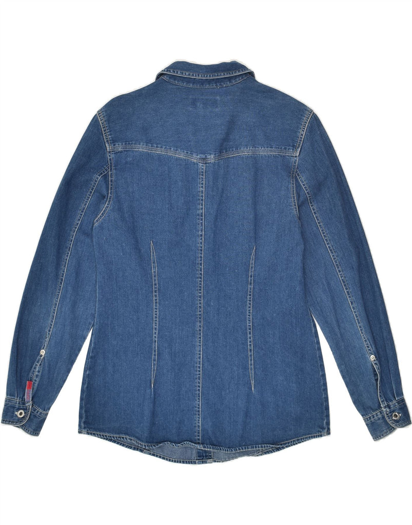 ESPRIT Womens Denim Shirt UK 12 Medium  Blue Cotton | Vintage Esprit | Thrift | Second-Hand Esprit | Used Clothing | Messina Hembry 
