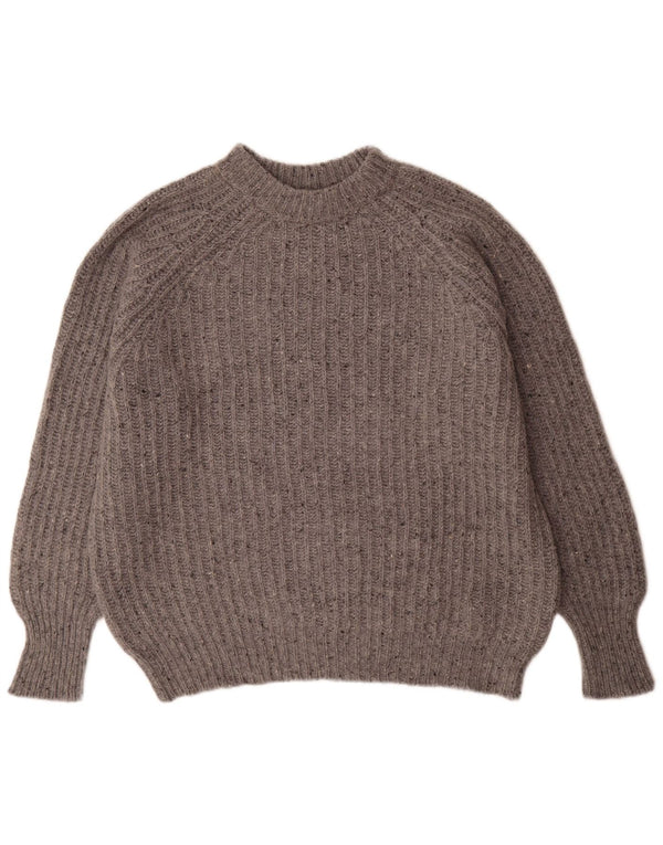 Clorinda Mens Crew Neck Jumper Sweater 2XL Grey Flecked Virgin Wool