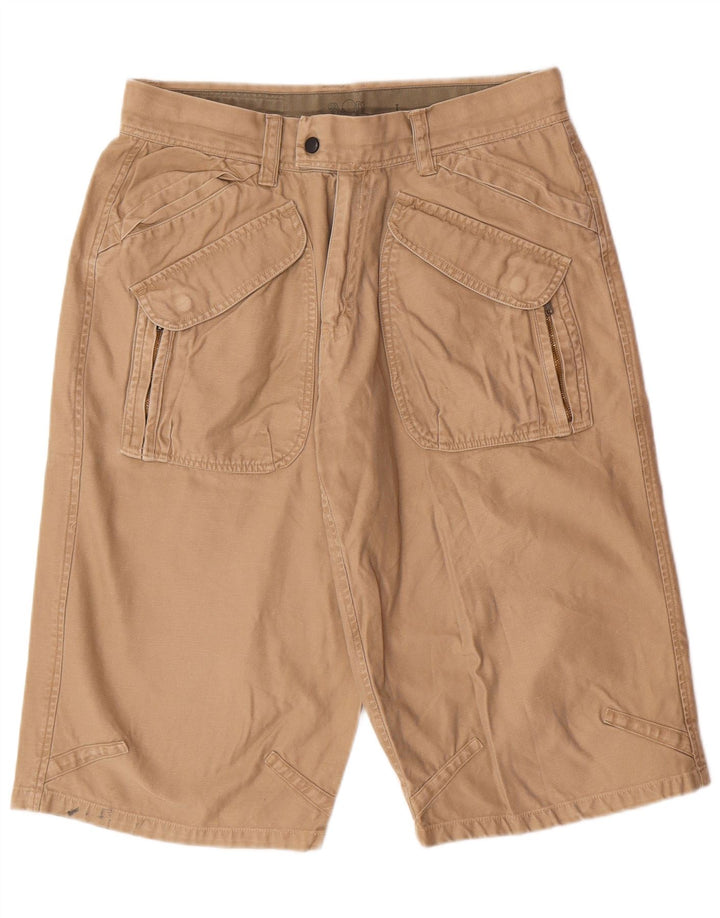 BLUNAUTA Mens Casual Shorts Large W32  Beige Cotton