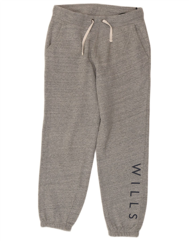 Jack Wills Mens Graphic Tracksuit Trousers Joggers Medium Grey Flecked