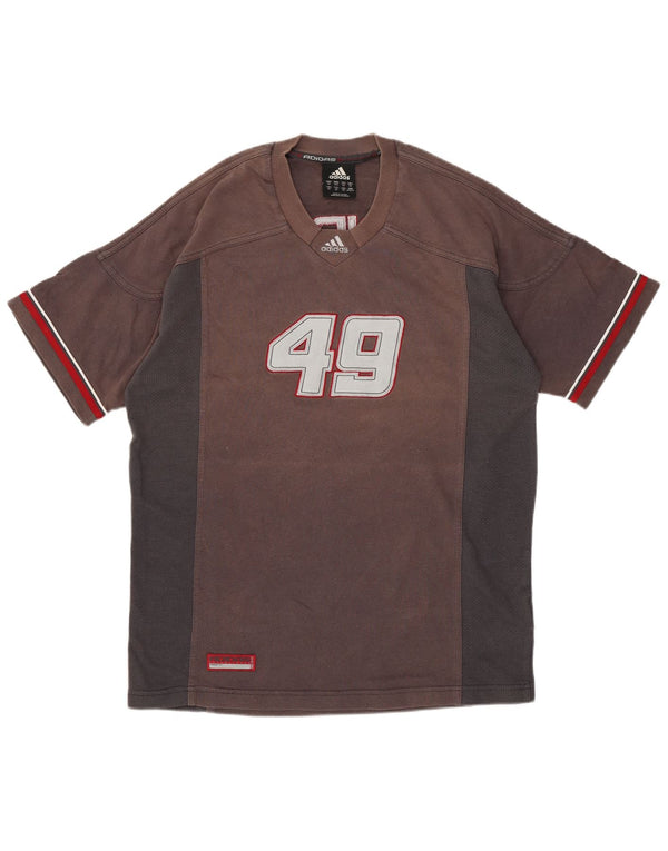 ADIDAS Mens Graphic T-Shirt Top XS Grey Colourblock Cotton