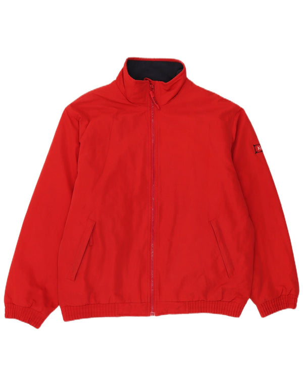 Kartel Mens Bomber Jacket UK 38 Medium Red Polyester