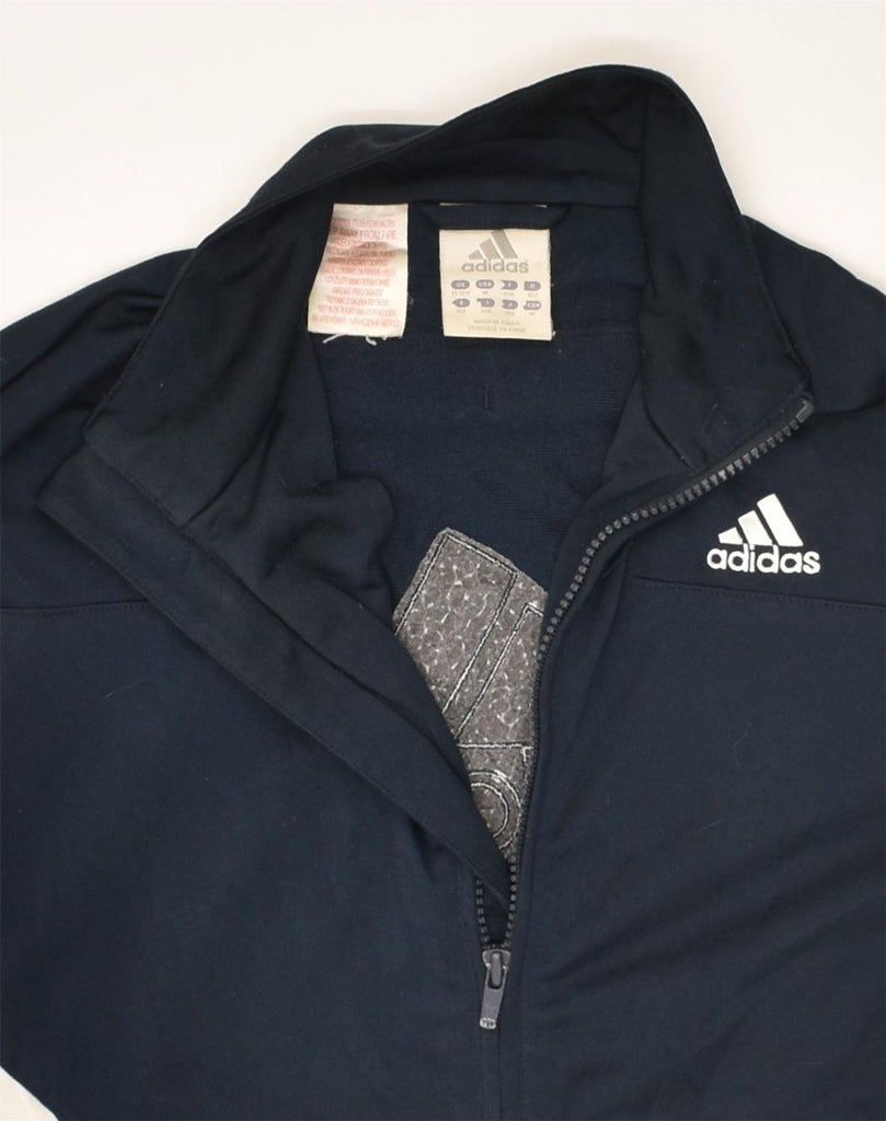 ADIDAS Boys Tracksuit Top Jacket 11-12 Years Navy Blue Polyester | Vintage Adidas | Thrift | Second-Hand Adidas | Used Clothing | Messina Hembry 