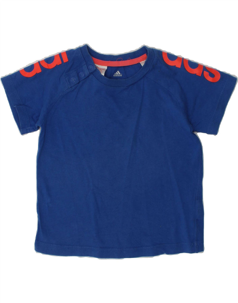 ADIDAS Baby Boys Graphic T-Shirt Top 12-18 Months Navy Blue | Vintage Adidas | Thrift | Second-Hand Adidas | Used Clothing | Messina Hembry 