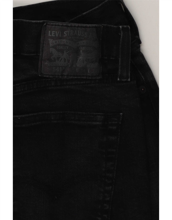 Levi's Mens 541 Tapered Jeans W34 L32 Black Cotton