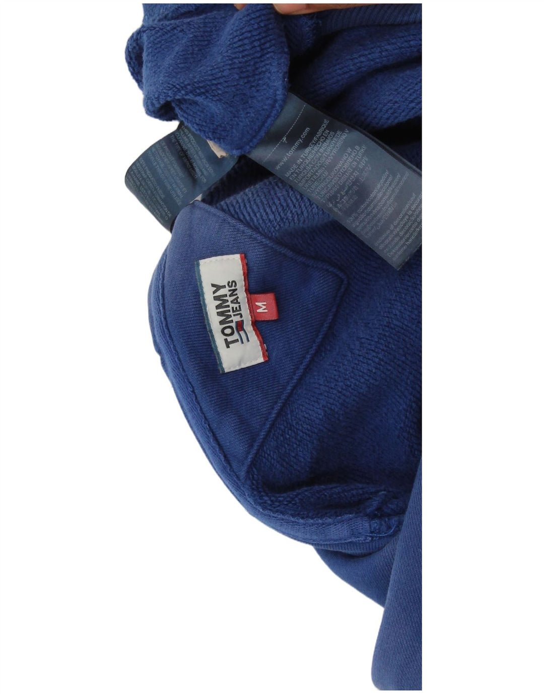 TOMMY HILFIGER Womens Loose Fit Graphic Hoodie Jumper UK 14 Medium Blue