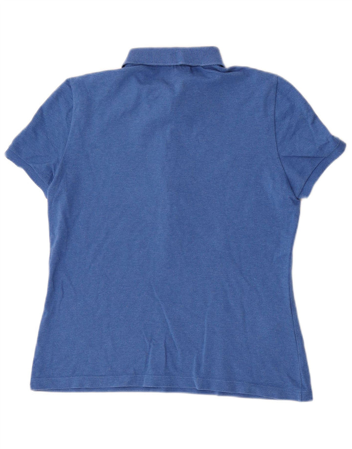 Lacoste Womens Slim Fit Polo Shirt Size 40 Medium Blue Cotton