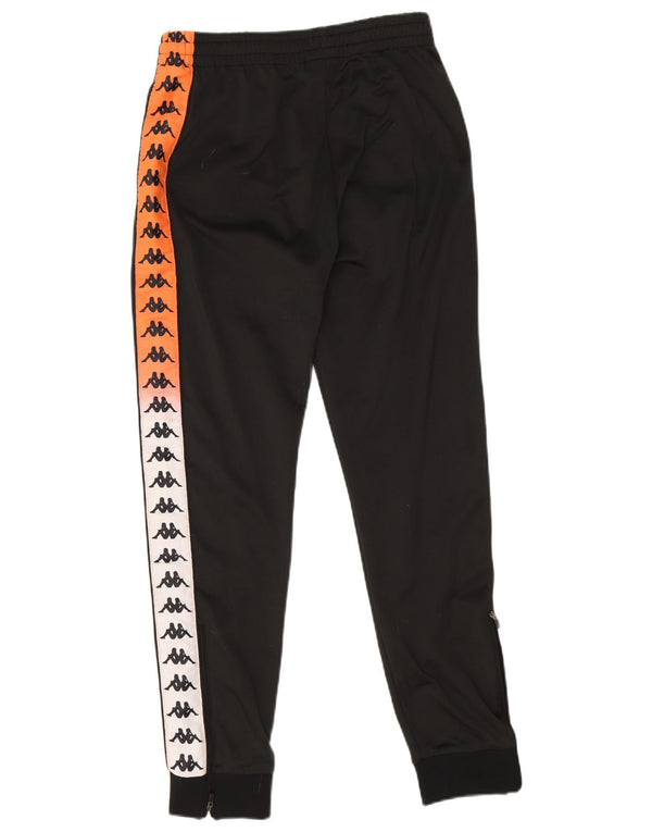 Kappa Mens Graphic Tracksuit Trousers Joggers Small Black Colourblock