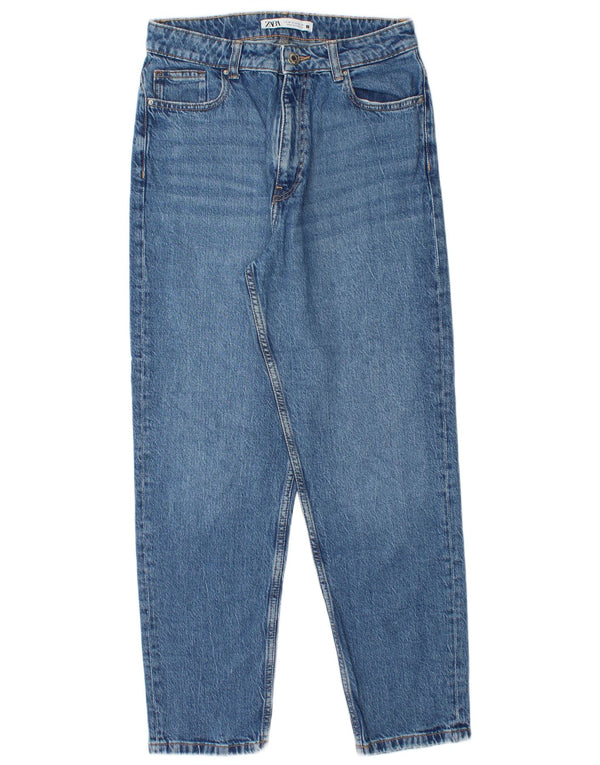 ZARA Womens High Waist Tapered Jeans EU 38 Small W28 L28 Blue