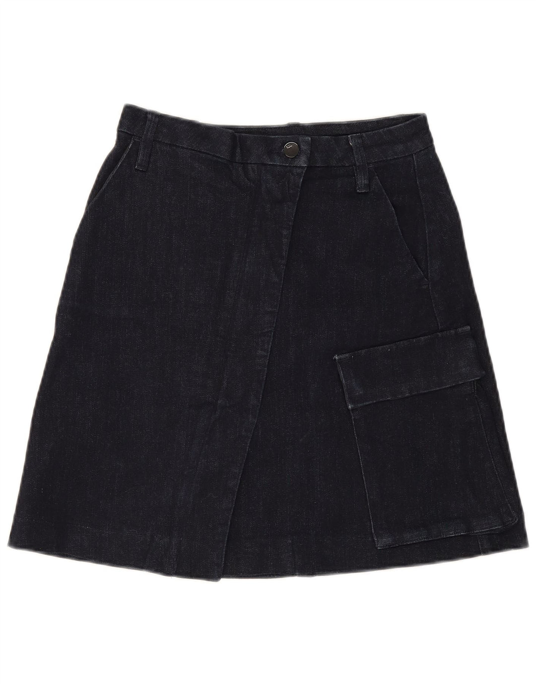G-Star Womens Denim Wrap Skirt Small W26  Navy Blue Cotton