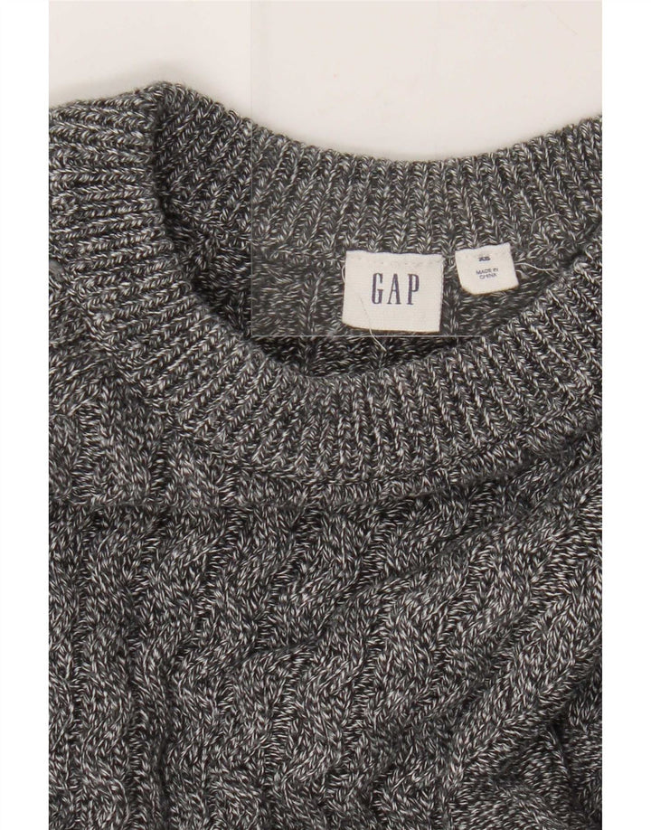 Gap Womens Crew Neck Jumper Sweater UK 6 XS Grey
