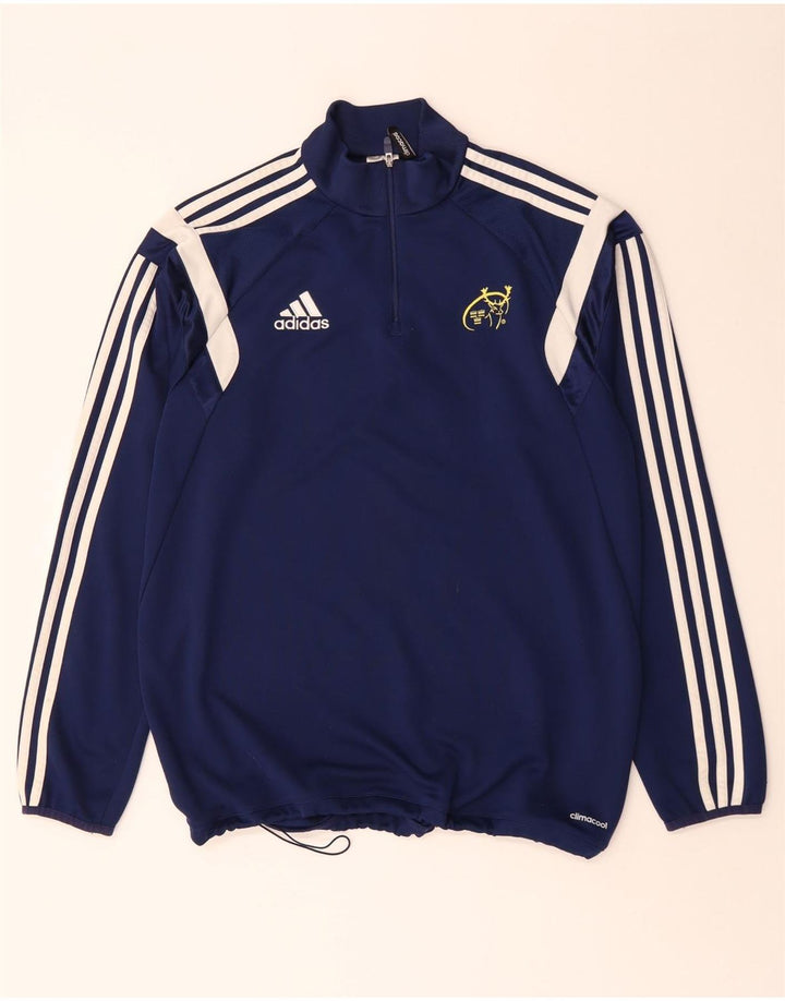 Adidas Mens Munster Rugby Pullover Tracksuit Top Large Navy Blue