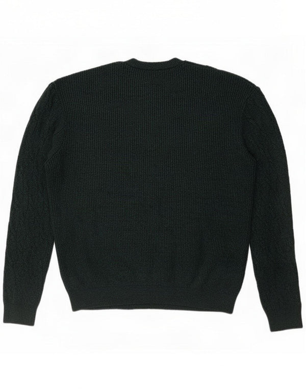 Marks & Spencer Mens Crew Neck Jumper Sweater 4XL Green Polyamide