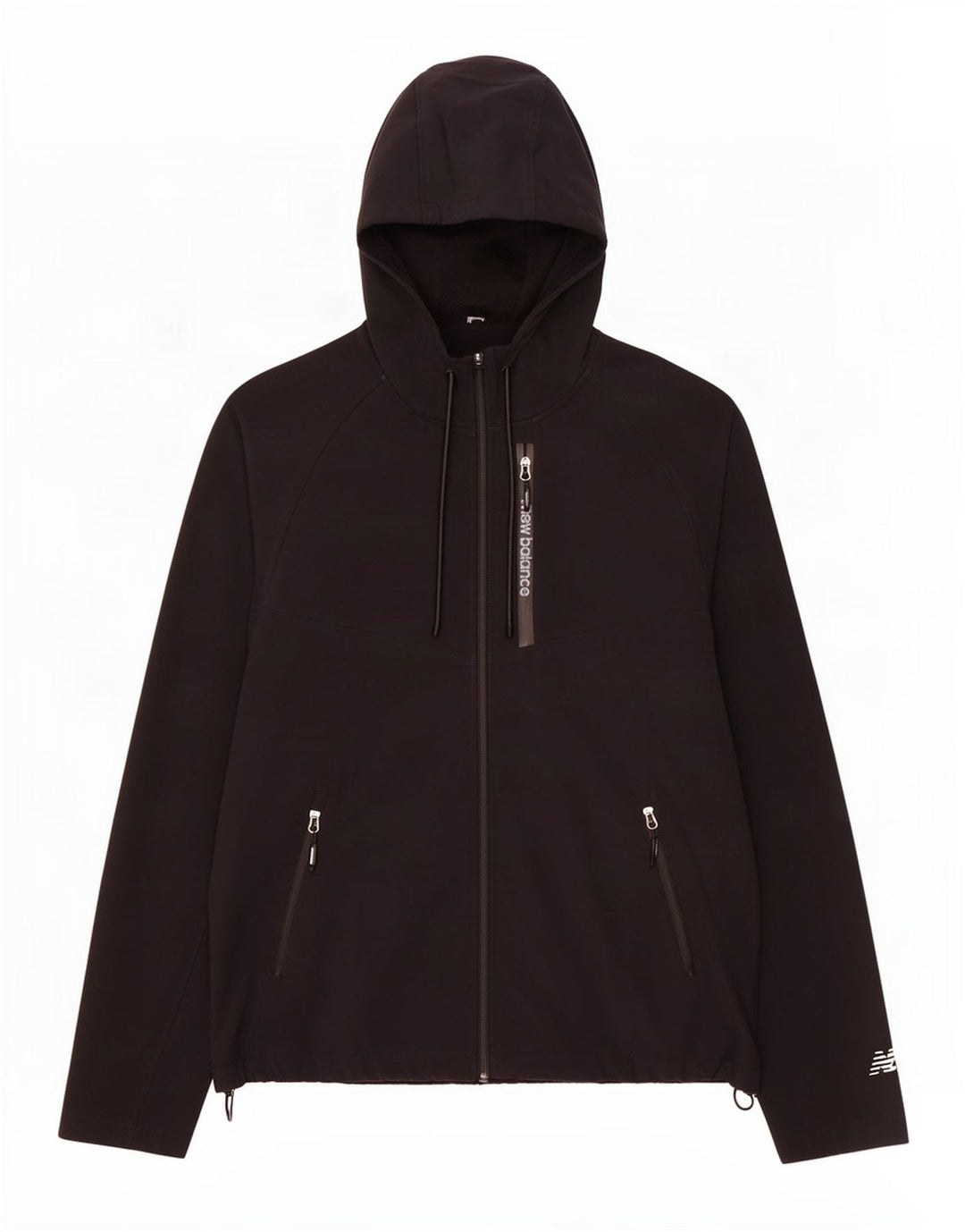New Balance Mens Hooded Tracksuit Top Jacket Large Black Polyester