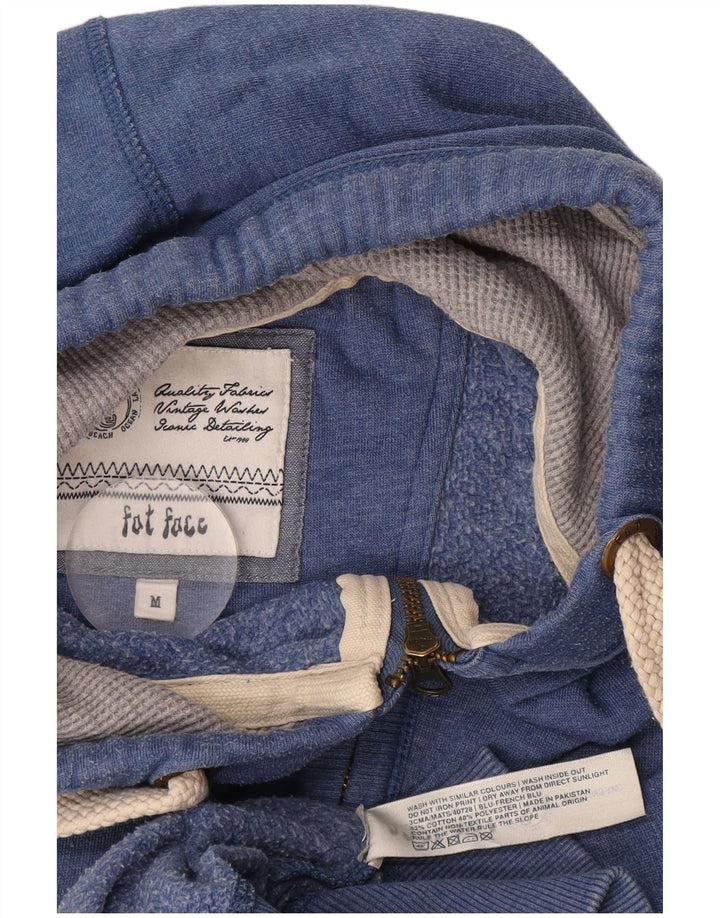 Fat Face Mens Zip Hoodie Sweater Medium Blue Cotton