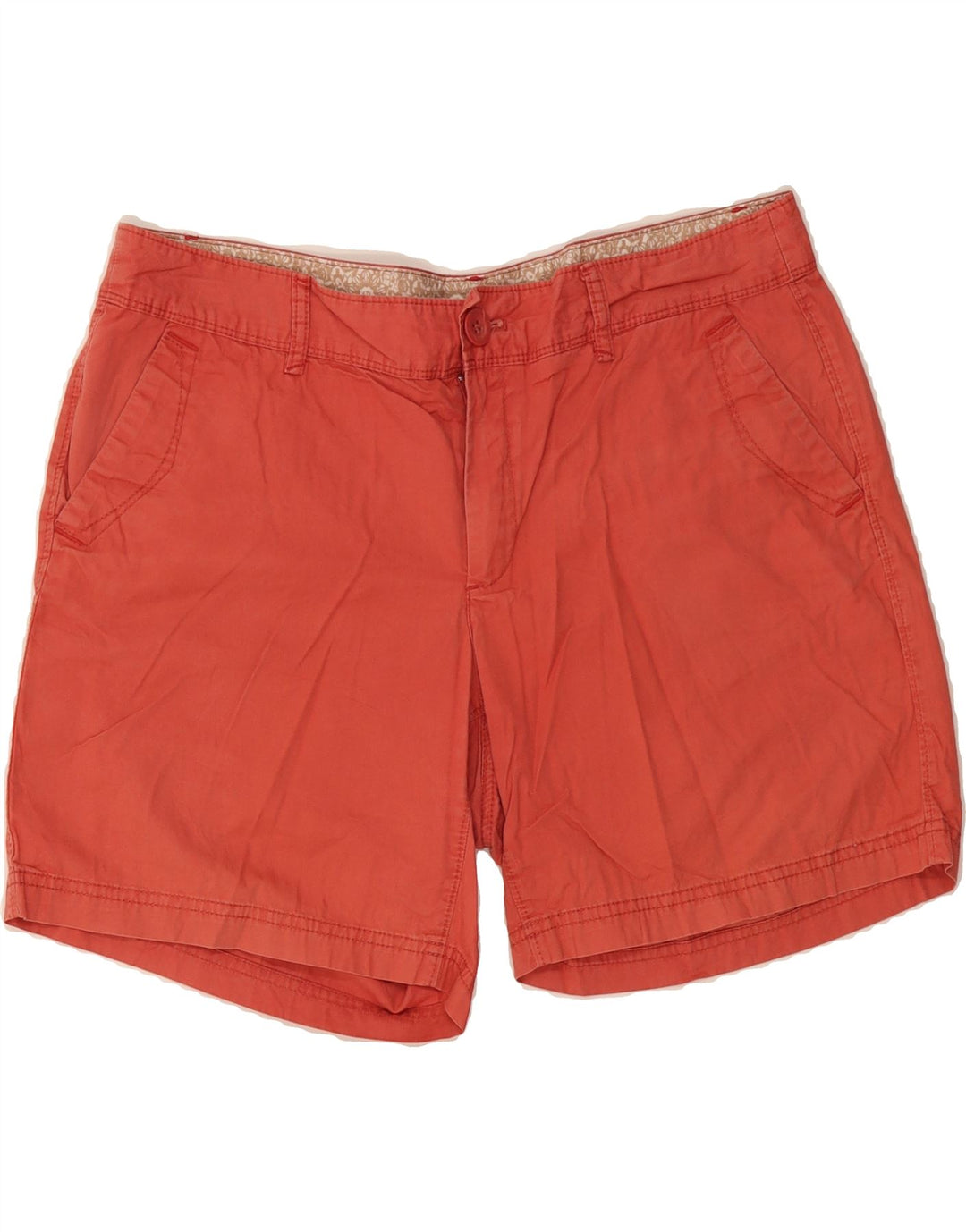 EDDIE BAUER Womens Chino Shorts US 10 Large W34  Orange Cotton Vintage Eddie Bauer and Second-Hand Eddie Bauer from Messina Hembry 