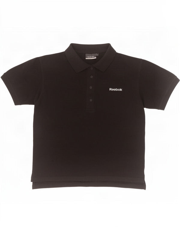 Reebok Womens Polo Shirt UK 18 XL Black Cotton