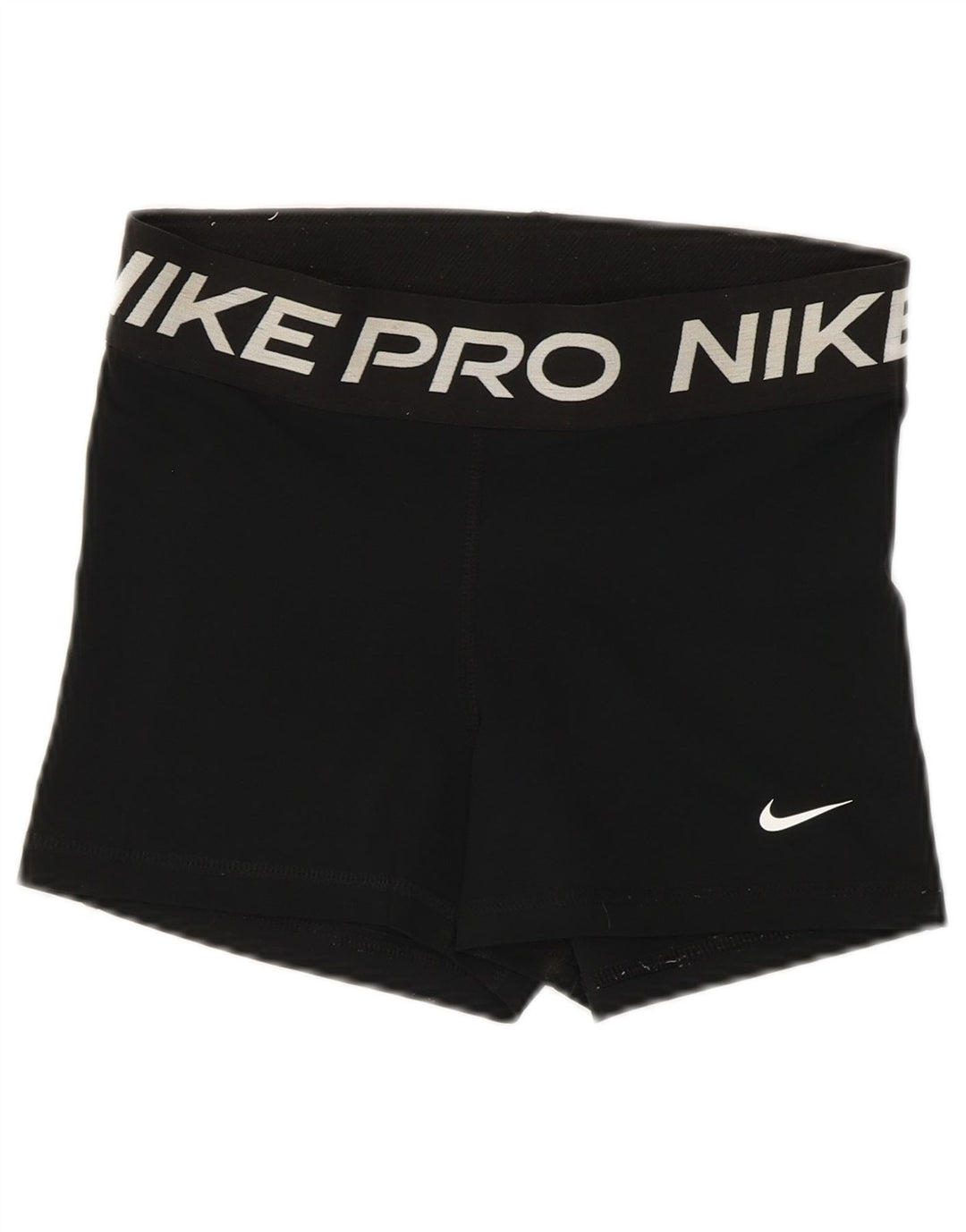Nike Womens Dri Fit Graphic Sport Shorts UK 10 Small  Black Polyester