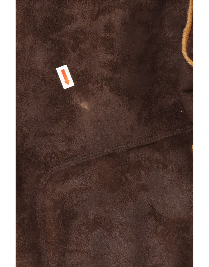 DUCK AND COVER Mens Sherpa Jacket UK 40 Large Brown Polyester