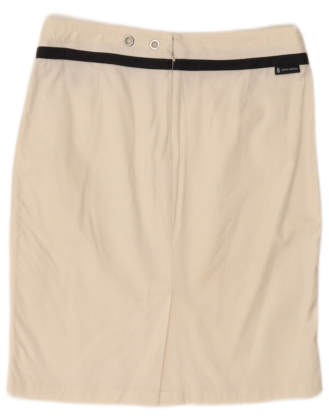 MARINA YACHTING Womens Pencil Skirt W30 Medium Off White Cotton