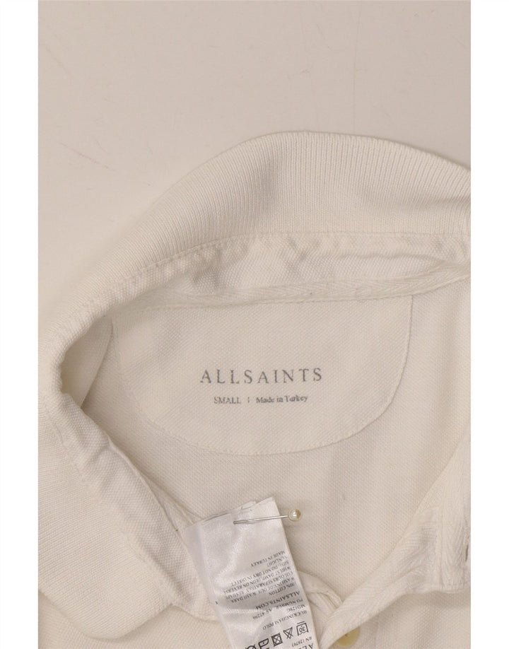 ALL SAINTS Mens Polo Shirt Small White Cotton Vintage All Saints and Second-Hand All Saints from Messina Hembry 