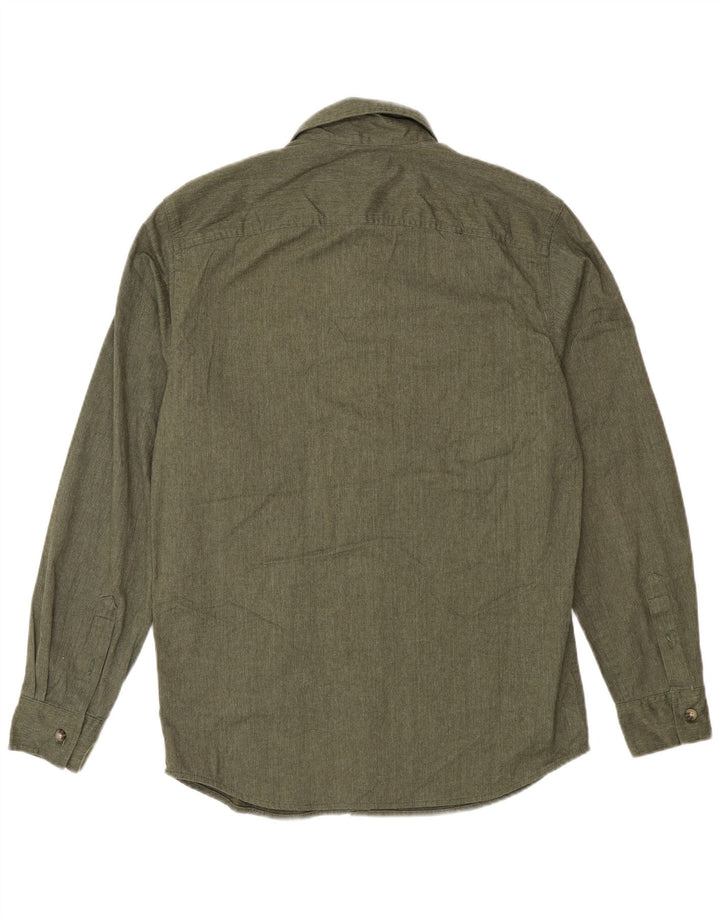 Wrangler Mens Shirt Small Khaki Cotton