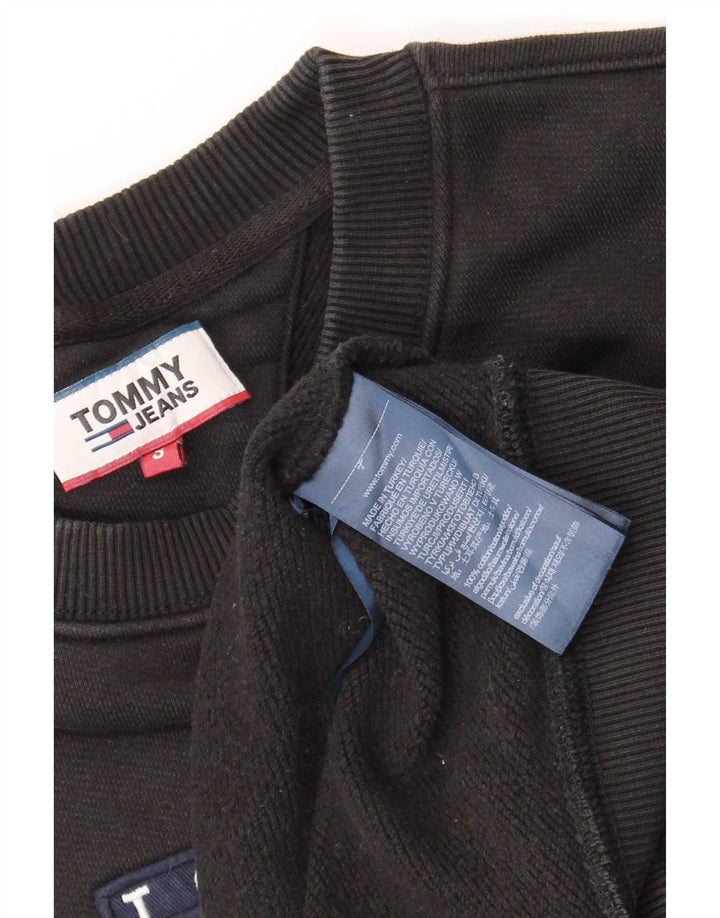 Tommy Hilfiger Mens Graphic Sweatshirt Jumper Small Black Cotton