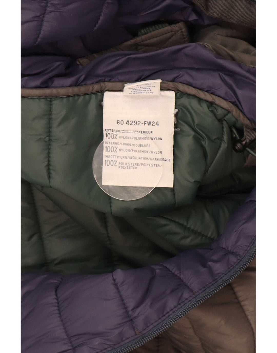 North Sails Mens Hooded Padded Jacket UK 36 Small Grey Nylon