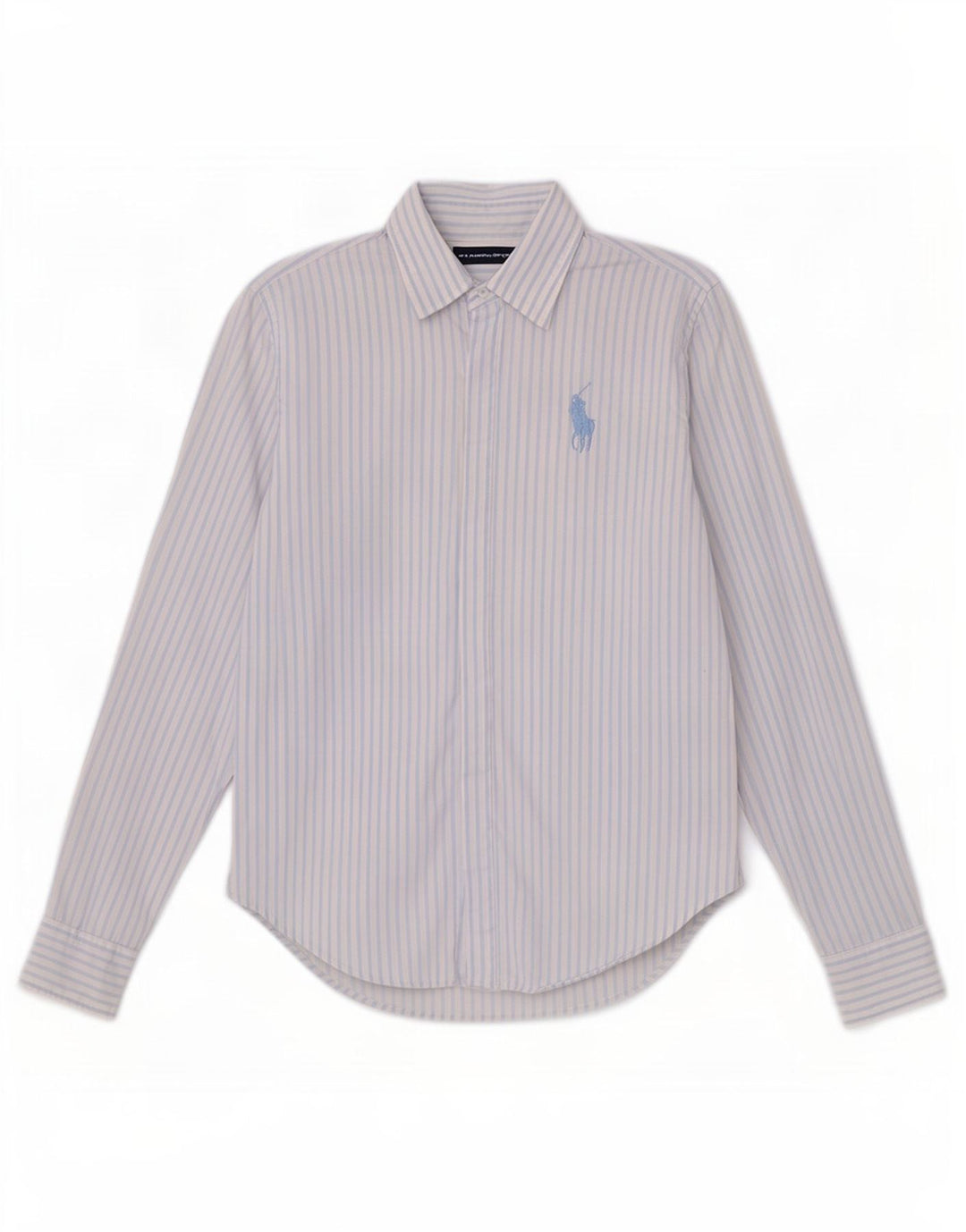 Ralph Lauren Womens Shirt US 6 Medium Blue Pinstripe Cotton