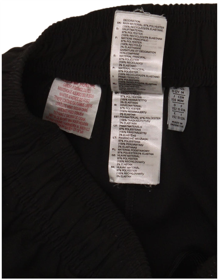 Adidas Boys Cargo Tracksuit Trousers Joggers 11-12 Years  Black Polyester