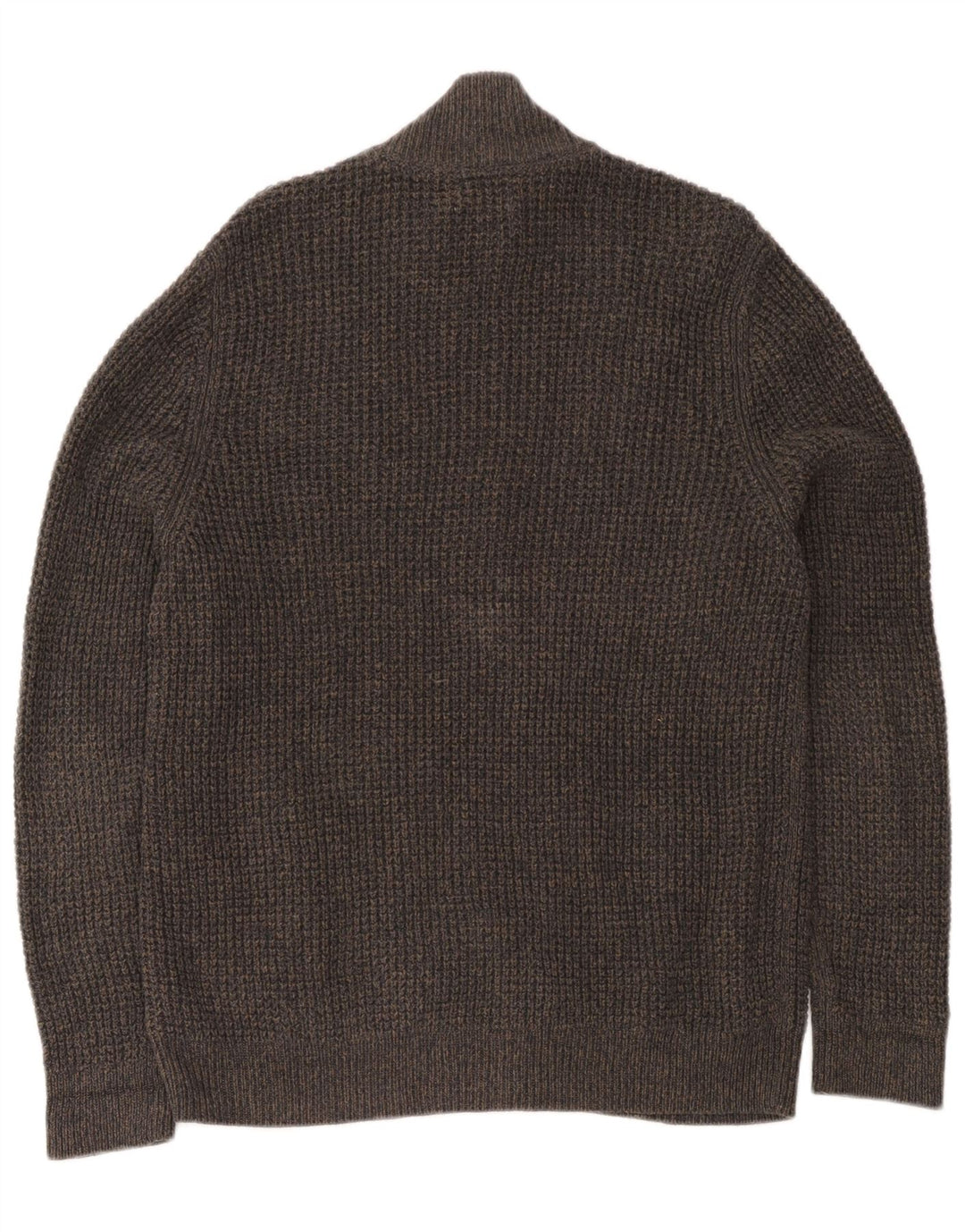 L.L.Bean Mens Cardigan Sweater Medium Grey Cotton