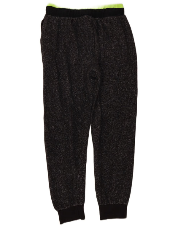 Puma Boys Tracksuit Trousers Joggers 14-15 Years Large Black Flecked