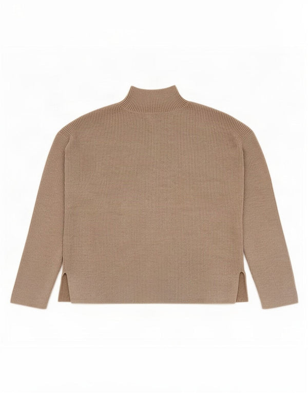 Marks & Spencer Womens Turtle Neck Jumper Sweater UK 10 Small Beige