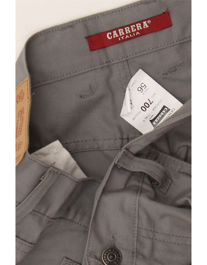 CARRERA Mens 700 Straight Casual Trousers W40 L26 Grey Cotton