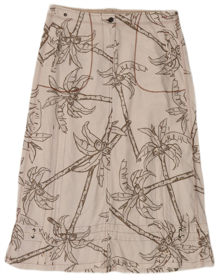 Murphy & Nye Womens Maxi Skirt W30 Medium  White Floral Cotton