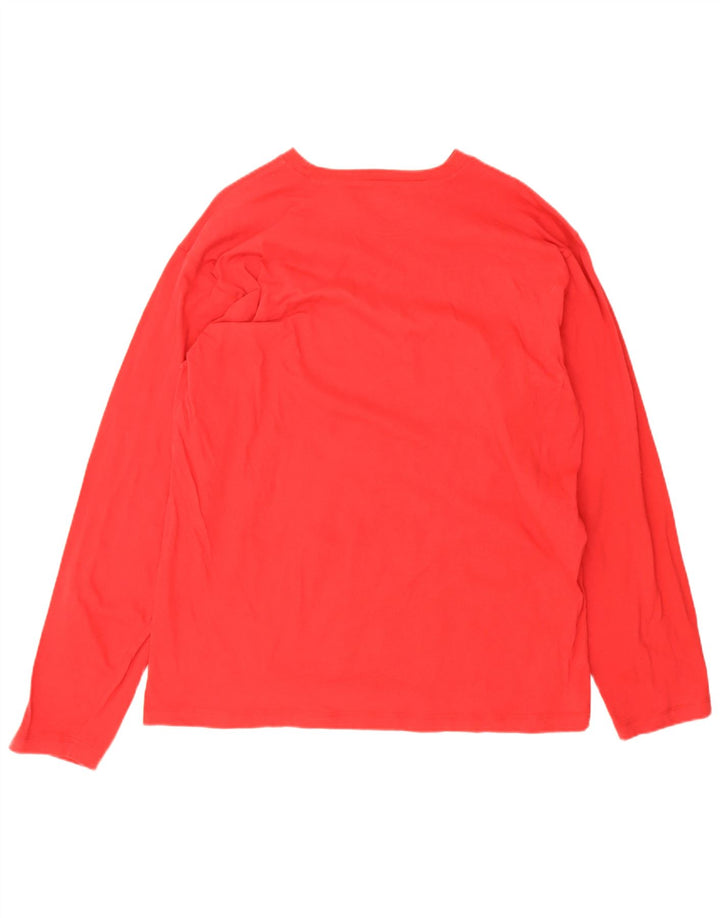Champion Mens Top Long Sleeve 2XL Red Cotton