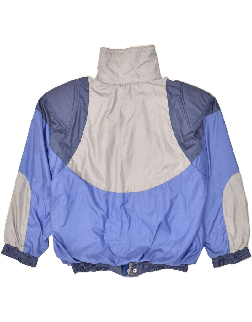 VINTAGE Mens Bomber Jacket UK 36 Small Grey Colourblock Polyamide | Vintage Vintage | Thrift | Second-Hand Vintage | Used Clothing | Messina Hembry 