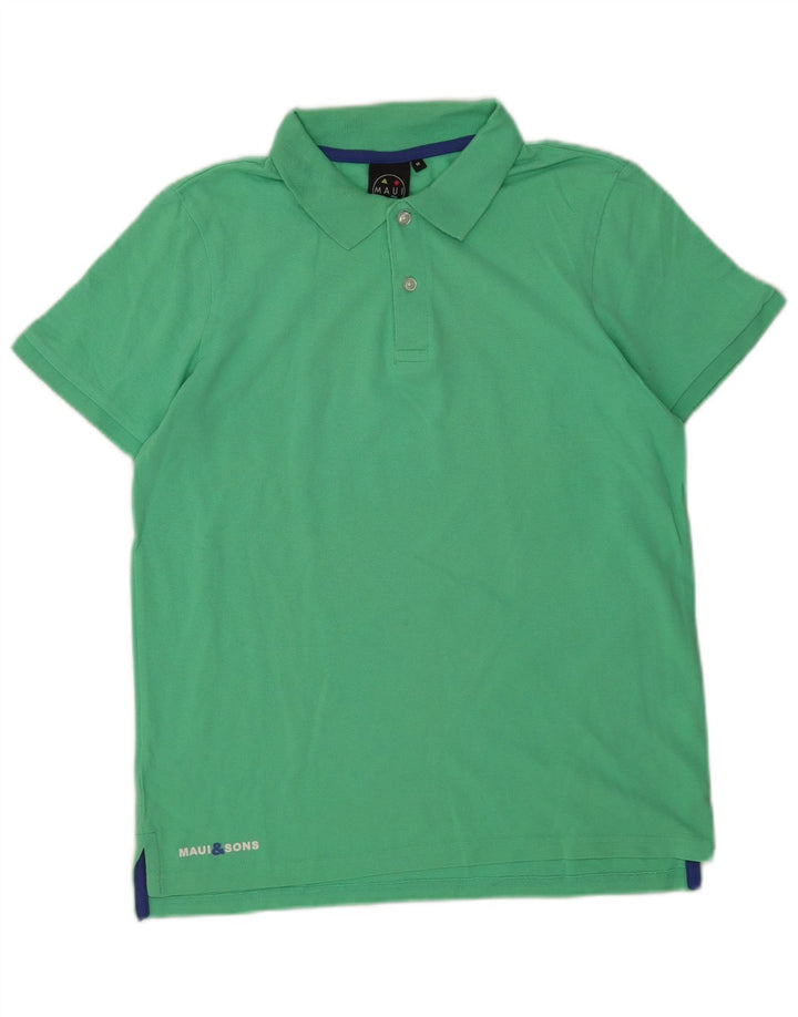 Maui and Sons Mens Polo Shirt Medium Green Cotton