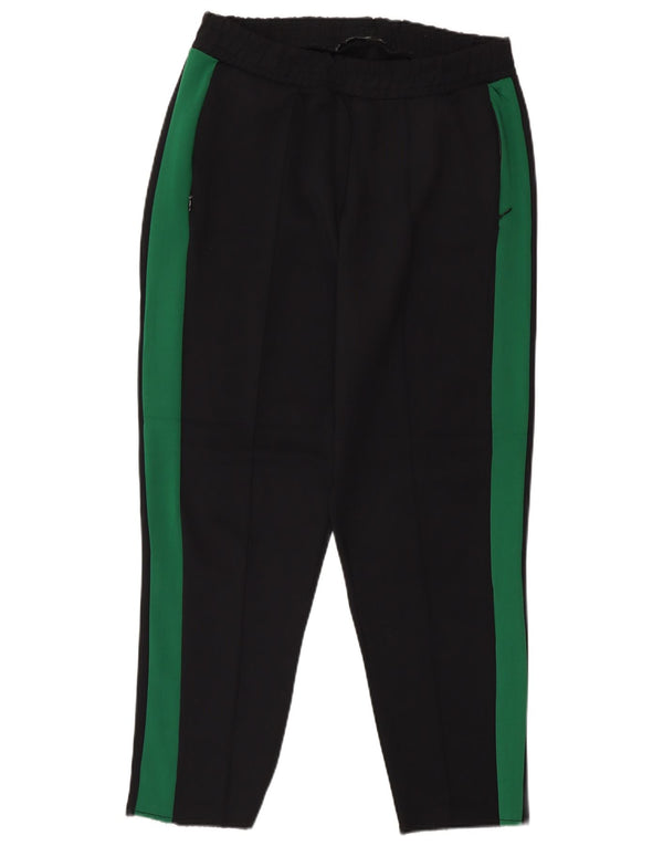 Zara Womens Tracksuit Trousers UK 12 Medium Black Colourblock Polyamide