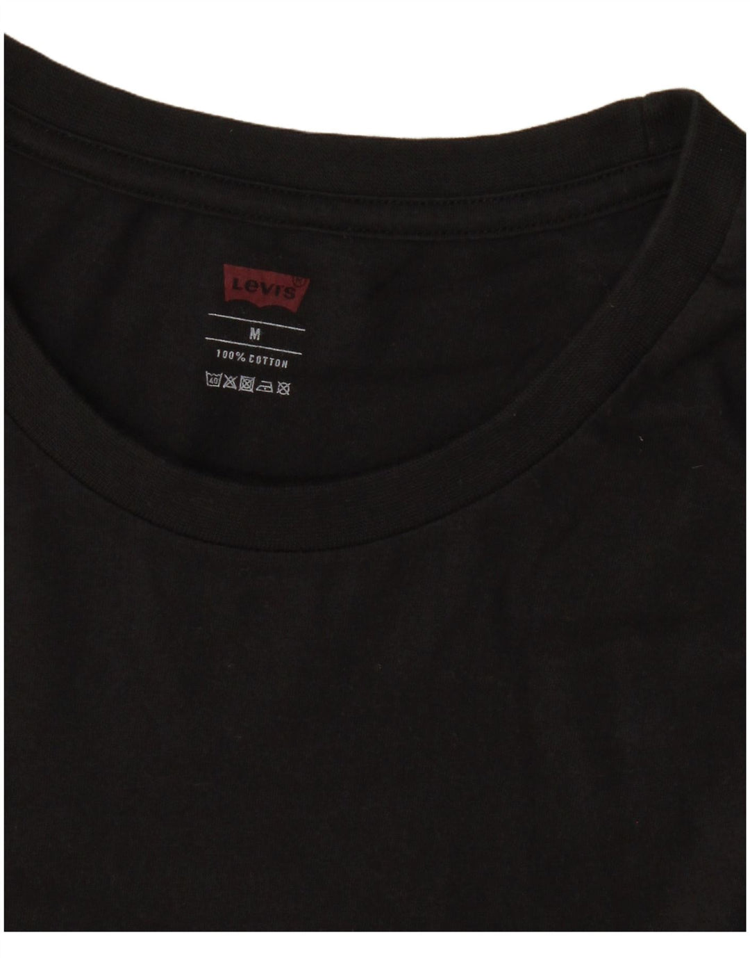 Levi's Mens T-Shirt Top Medium Black Cotton
