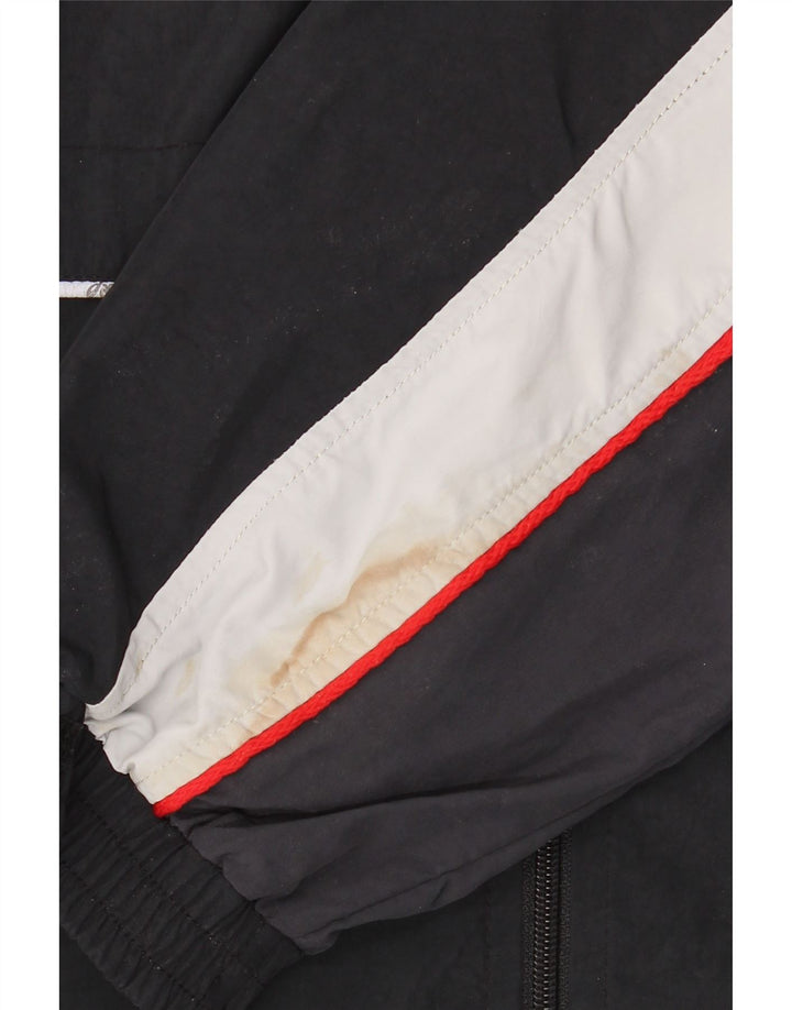 Asics Mens Tracksuit Top Jacket XL Black Colourblock Polyamide