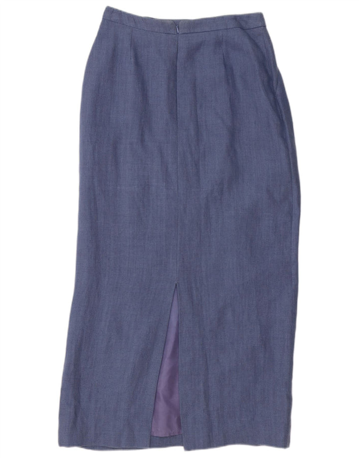 Monsoon Womens 3 Button 2 Piece Skirt Set UK 10 Small W26 Blue Linen