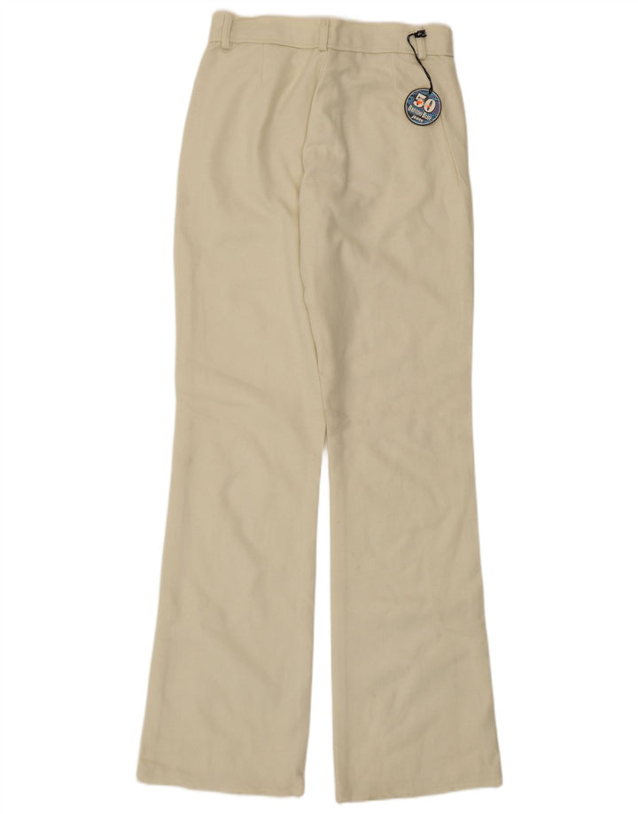 Vintage Womens Bootcut Casual Trousers IT 40 Small W26 L33 White
