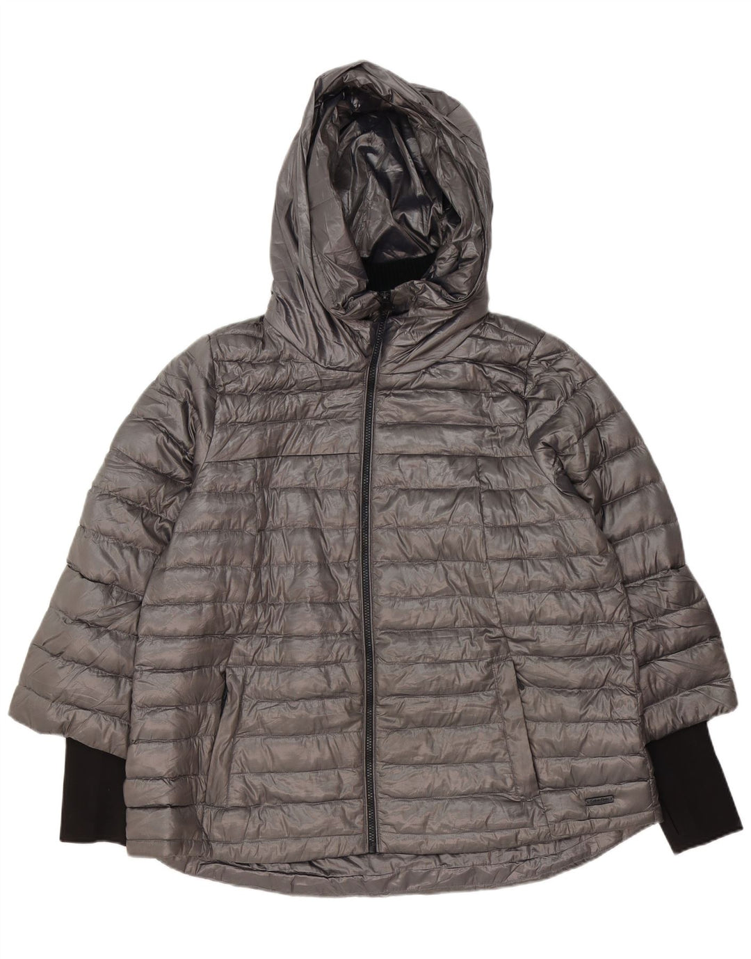 Calvin Klein Womens Oversized Padded Jacket UK 18 XL Grey Polyester