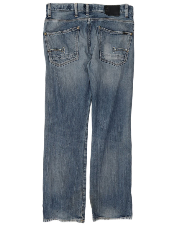 G-Star Mens Straight Jeans W33 L32 Blue Cotton